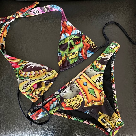 Ed Hardy Other - Ed Hardy Halter Top Bikini Sz S